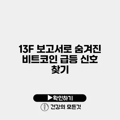 13F 보고서로 숨겨진 비트코인 급등 신호 찾기