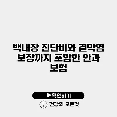 백내장 진단비와 결막염 보장까지 포함한 안과 보험