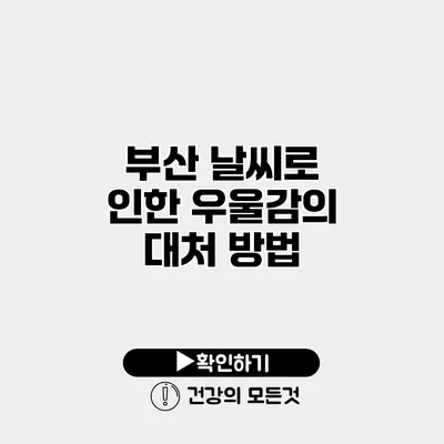 부산 날씨로 인한 우울감의 대처 방법
