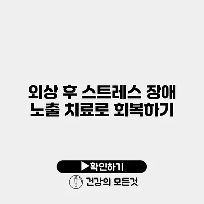 외상 후 스트레스 장애 노출 치료로 회복하기