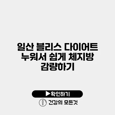 일산 블리스 다이어트 누워서 쉽게 체지방 감량하기