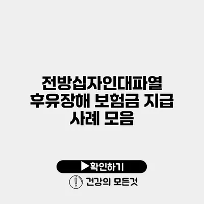 전방십자인대파열 후유장해 보험금 지급 사례 모음