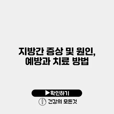 지방간 증상 및 원인, 예방과 치료 방법