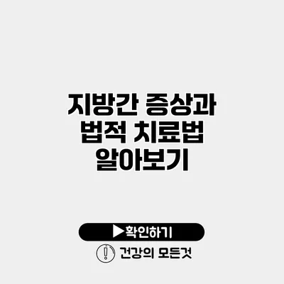 지방간 증상과 법적 치료법 알아보기