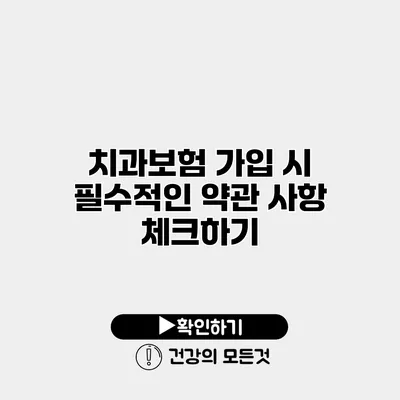치과보험 가입 시 필수적인 약관 사항 체크하기