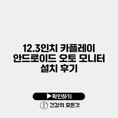 12.3인치 카플레이 안드로이드 오토 모니터 설치 후기