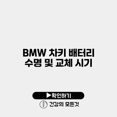 BMW 차키 배터리 수명 및 교체 시기