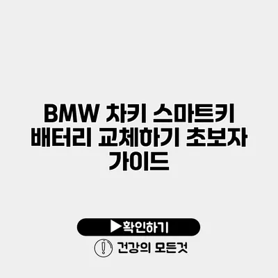BMW 차키 스마트키 배터리 교체하기 초보자 가이드