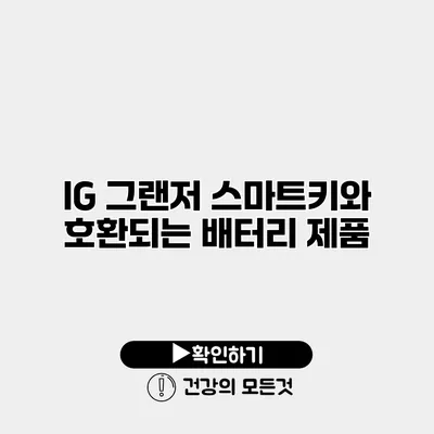 IG 그랜저 스마트키와 호환되는 배터리 제품