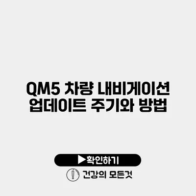 QM5 차량 내비게이션 업데이트 주기와 방법