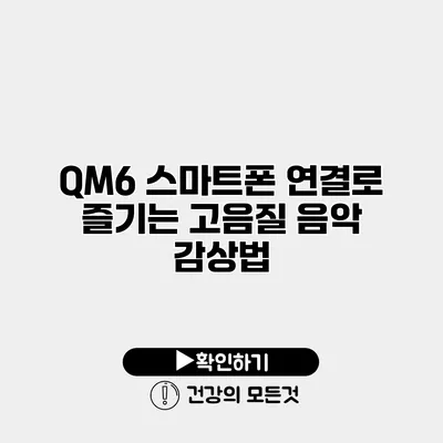 QM6 스마트폰 연결로 즐기는 고음질 음악 감상법