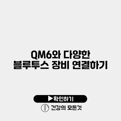 QM6와 다양한 블루투스 장비 연결하기