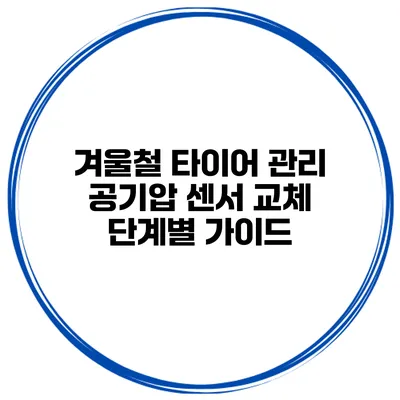겨울철 타이어 관리: 공기압 센서 교체 단계별 가이드