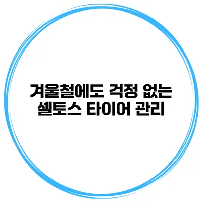 겨울철에도 걱정 없는 셀토스 타이어 관리