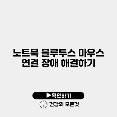 노트북 블루투스 마우스 연결 장애 해결하기
