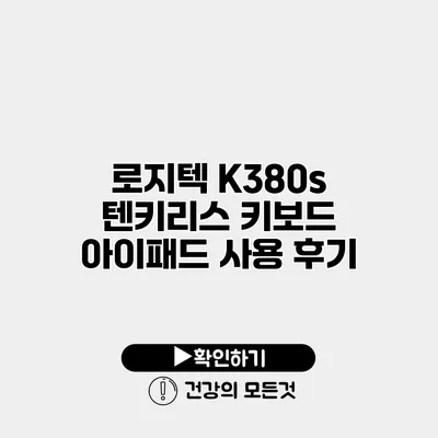 로지텍 K380s 텐키리스 키보드 아이패드 사용 후기