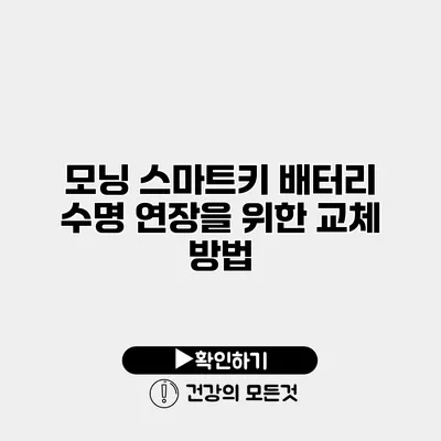 모닝 스마트키 배터리 수명 연장을 위한 교체 방법