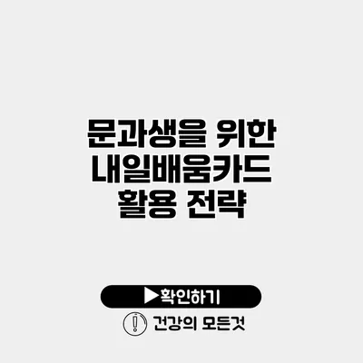 문과생을 위한 내일배움카드 활용 전략