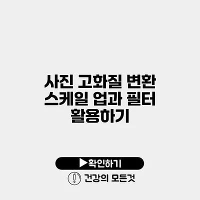 사진 고화질 변환 스케일 업과 필터 활용하기