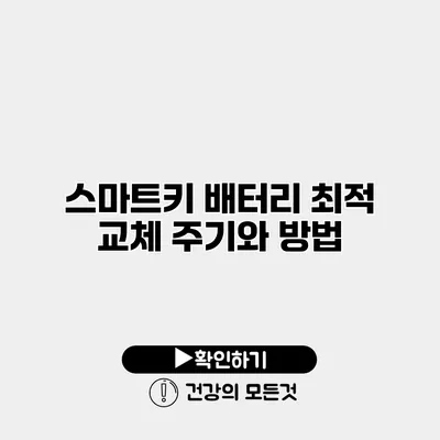 스마트키 배터리 최적 교체 주기와 방법