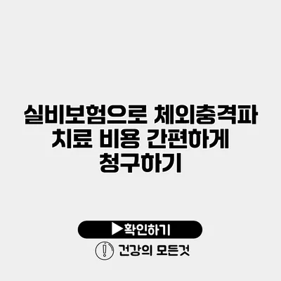 실비보험으로 체외충격파 치료 비용 간편하게 청구하기