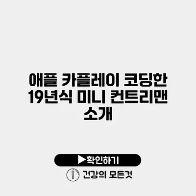 애플 카플레이 코딩한 19년식 미니 컨트리맨 소개