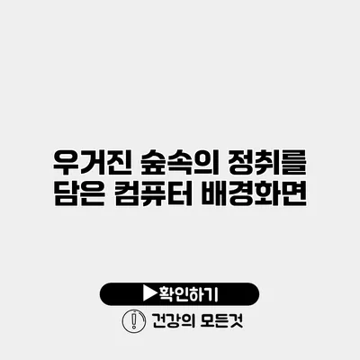 우거진 숲속의 정취를 담은 컴퓨터 배경화면
