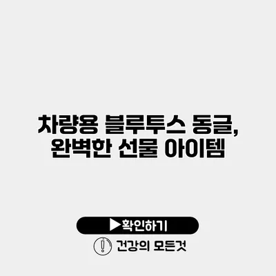 차량용 블루투스 동글, 완벽한 선물 아이템