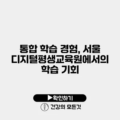 통합 학습 경험, 서울디지털평생교육원에서의 학습 기회